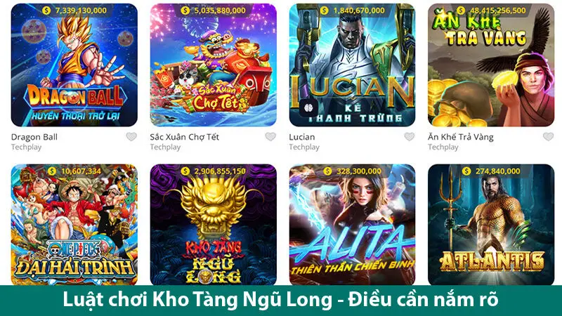 Kinh nghiệm thắng nhanh trò chơi nổ hũ kho tàng Ngũ Long 